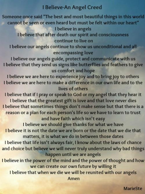 I BelieveAn Angel Creed The Grief Toolbox